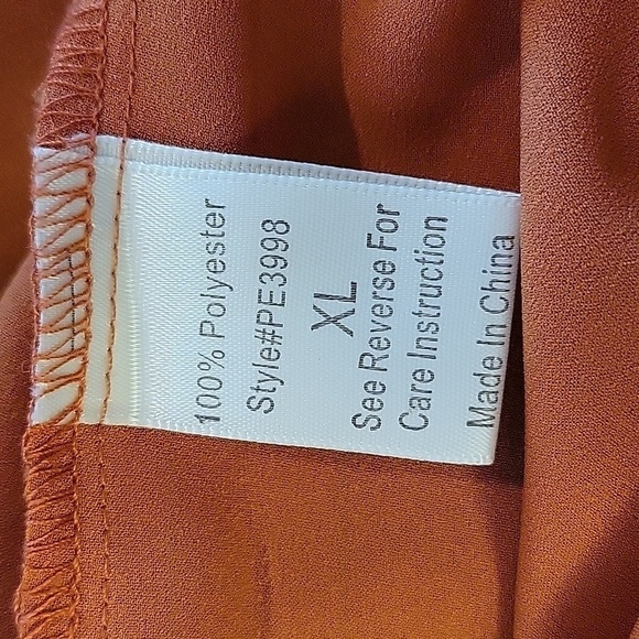 PERCH by Blu Pepper xl sheer button down blouse with crochet at back - Picture 4 of 5